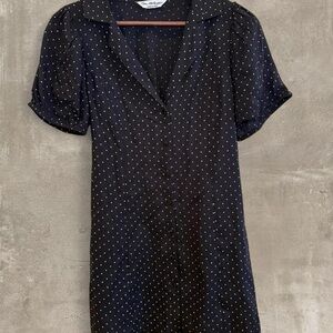Miss Selfridge Black Polka Dot Mini Dress